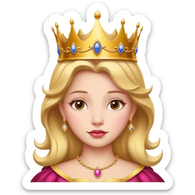 beauty and the beast queen in crown sticker