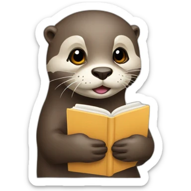 otter with a journal sticker