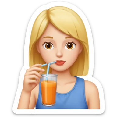 PERSON HAVING JUICE sticker