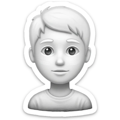 white chalk silhouette drawing sticker