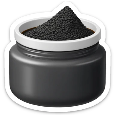 black sesame paste sticker