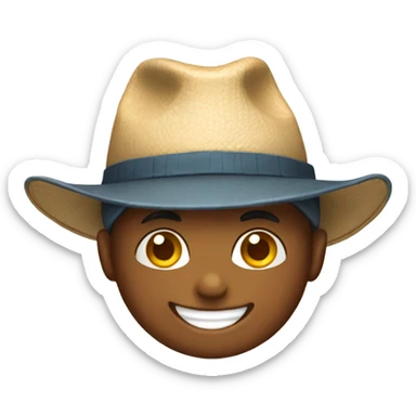 happy boy in a hat sticker