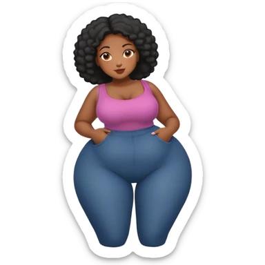 Big booty black girl sticker
