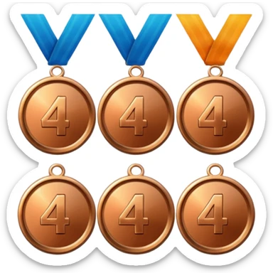 4th place medals sticker