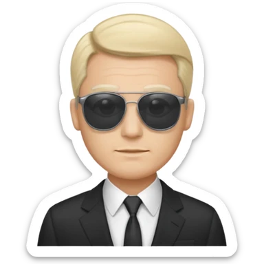 Combover haircut with sunglasses sticker