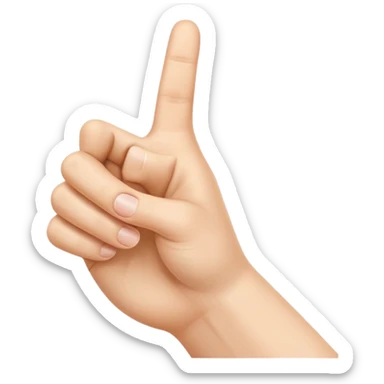 a hand with finger pointing at the camera sticker