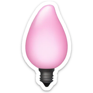 Light pink christmas light sticker
