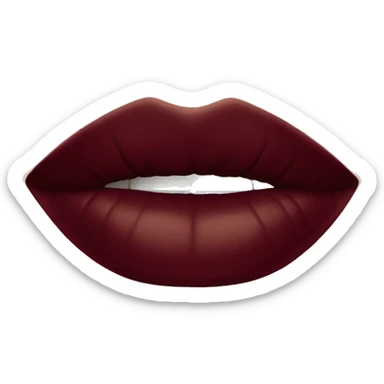 Single burgundy coloured lipstick  sticker