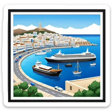 piraeus is a city in athens and it has the main port of athens too sticker
