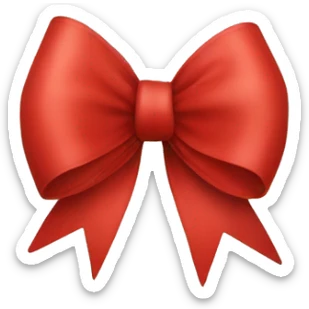 Red Christmas bow sticker