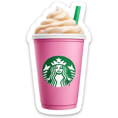 pink starbucks drink sticker