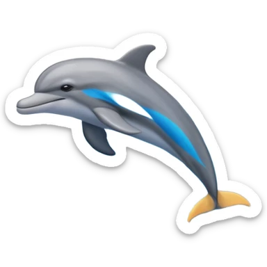 Dolphin swimming through tunnel sticker
