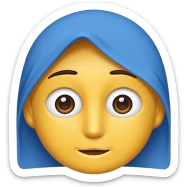 Beyaz tick dışı mavi sticker