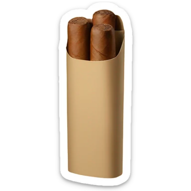 cigar packaging beige and black sticker