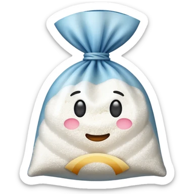 bag of sugar no face sticker