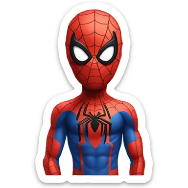 spiderman with heart sticker