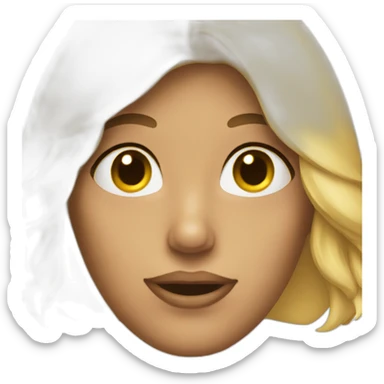 girl head lays sticker