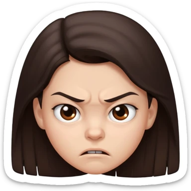 11 years old  dark brown hair hate the world sticker