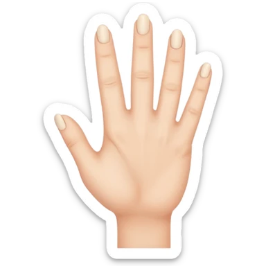 hand with only little finger extended  sticker