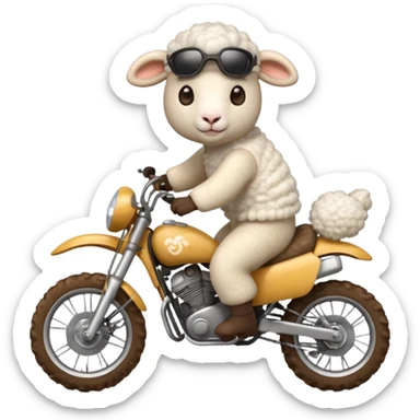 sheep on a dirt bike sticker
