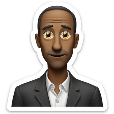 Guy with long nose from lying sticker