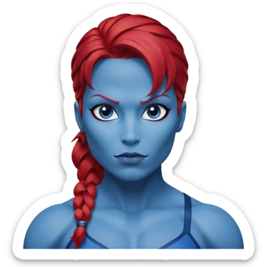x-men mystique red hair sticker