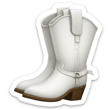 white cowboy boot sticker
