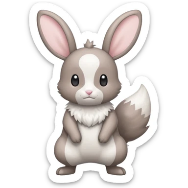 Minun-Minccino-Bunnelby-fusion, full body sticker