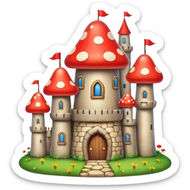 mushroom castle sticker