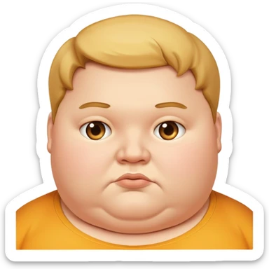 obese boy sticker
