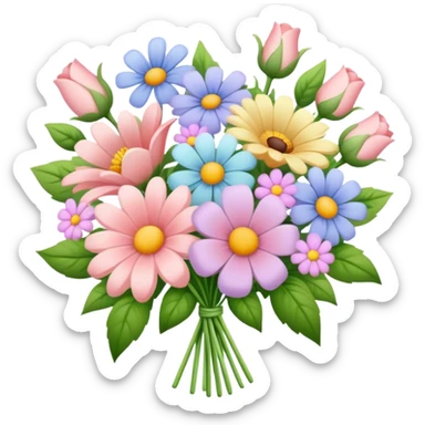Pastel bouquet sticker
