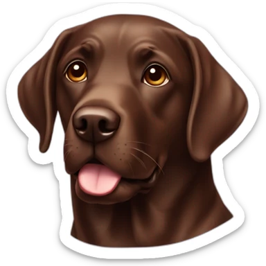 labrador chocolate sticker