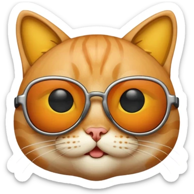 Cat with sunglasses sticker