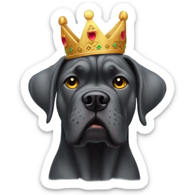 cane corso with a zelda crown  sticker