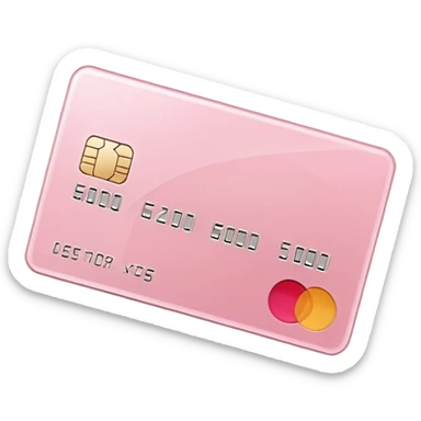 Light pink debit card sticker