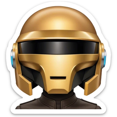 Daft punk one person with two heads sticker