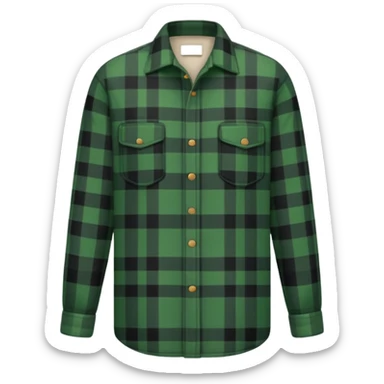 green lumberjack shirt sticker
