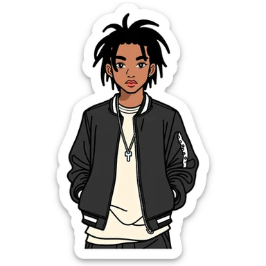 Playboi Carti rapper with signature style sticker