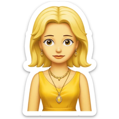 lisa Simpson yellow dress with neckless sticker