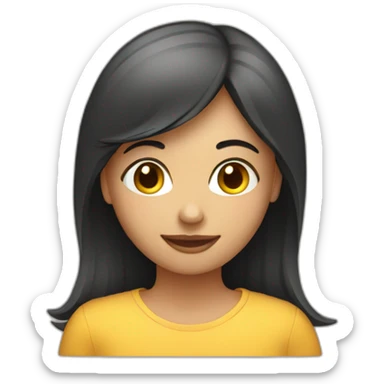 girl on the computer monitor sticker