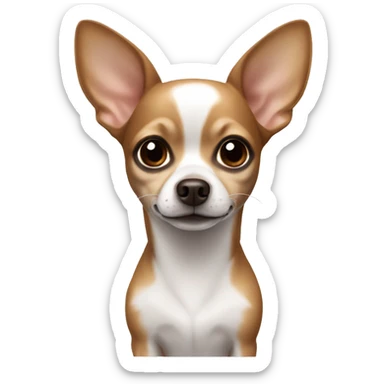 a brown and white chihuahua  sticker