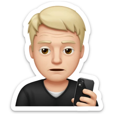 Drunk man who doesn’t know how to work iphone sticker