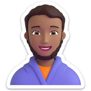 person avatar with a friendly expression sticker