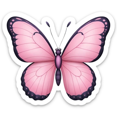 Pink butterfly sticker