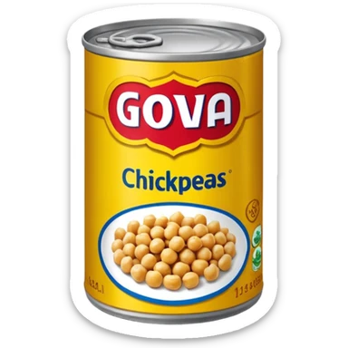 can of goya chickpeas  sticker