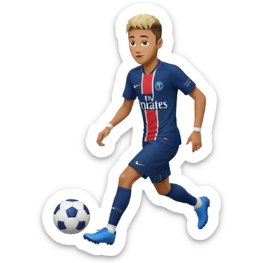 Nry dribbling a ball With a psg Shirt on in 2018 sticker