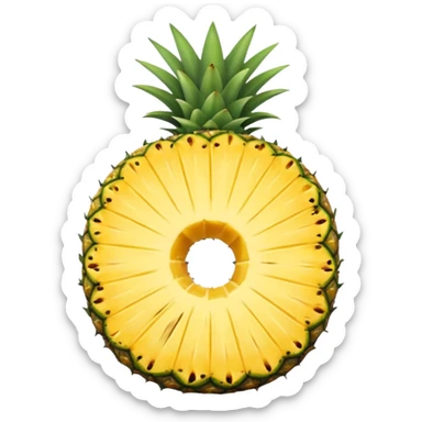 pineapple slice circular no leaves, not hollow sticker
