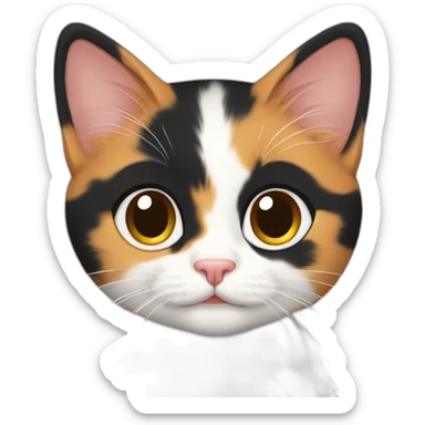 A cute calico kitten sticker