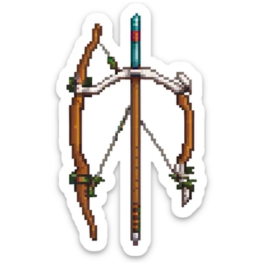 bow and arrow weapon from zelda sticker