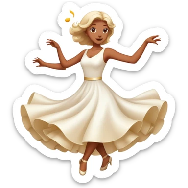 Make emoji of mulana rumi"s sufi dancing in white dress sticker